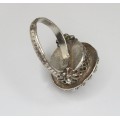somptuos inel din argint filigranat. Balcic. cca 1920